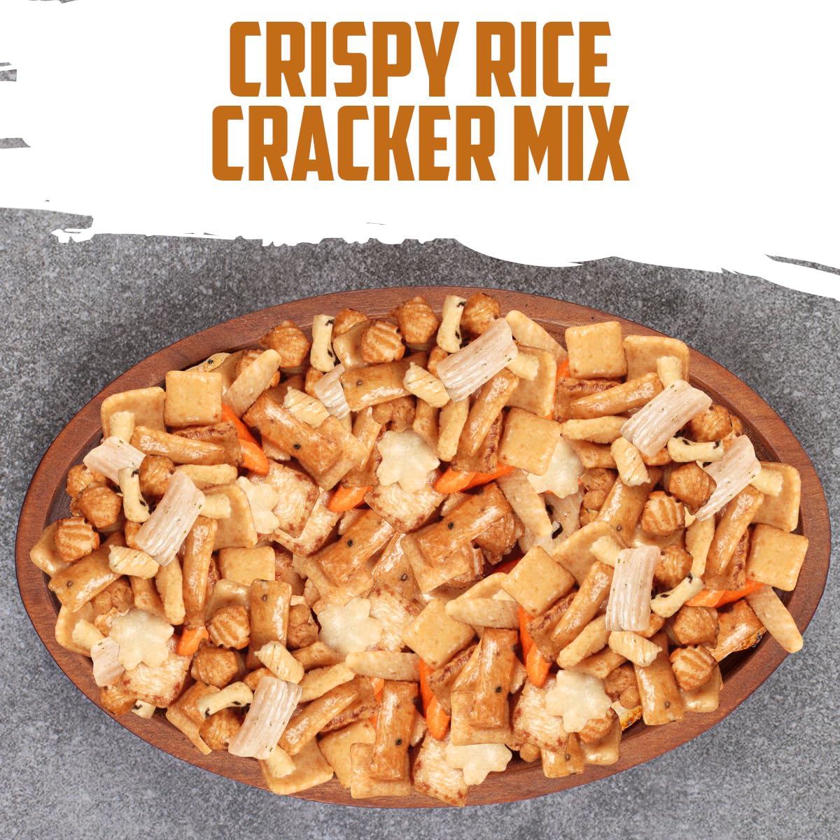 Tivozy Japanese flavors rice crackers offer authentic taste in every handful.