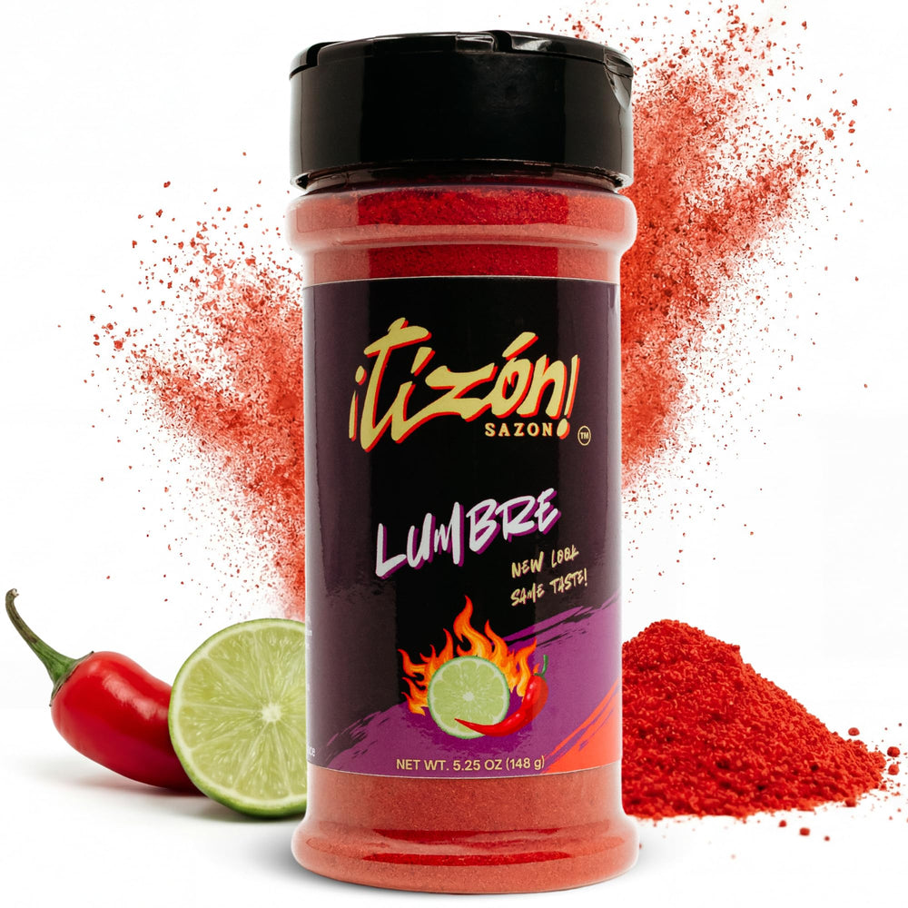 Tizon Lumbre bottle close-up for bold snack flavor.
