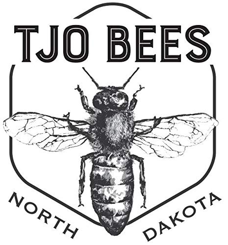 TJO Bees label North Dakota origin communicates raw, unfiltered quality