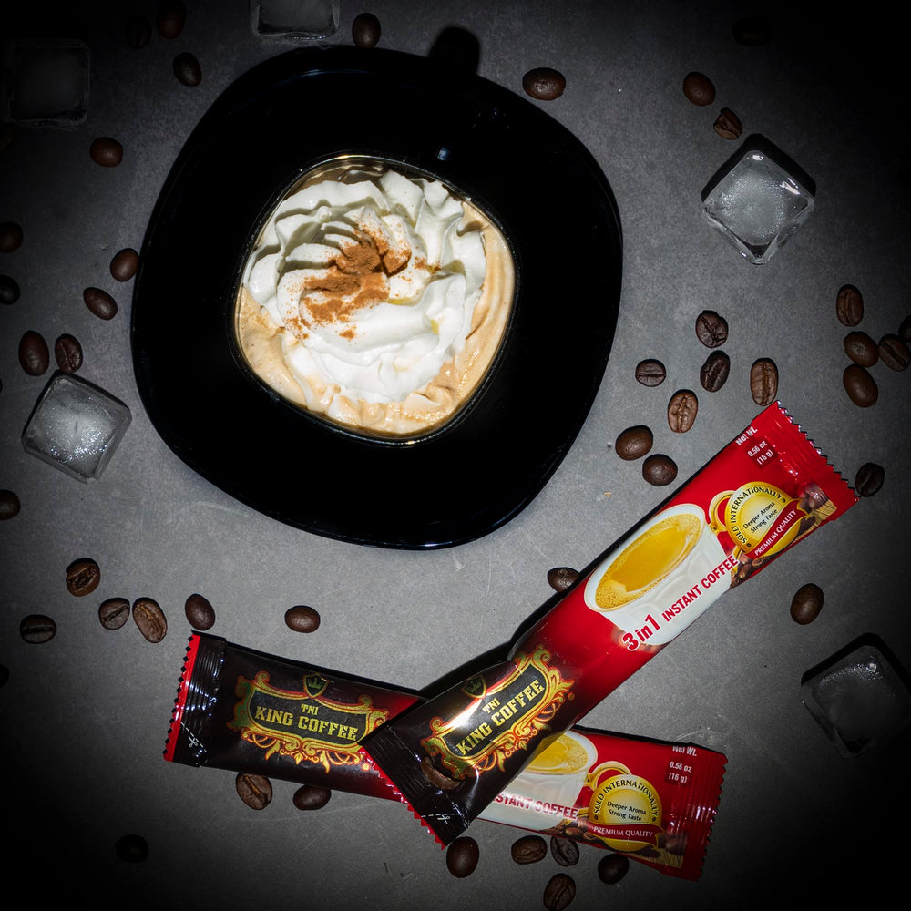 TNI King Coffee iced coffee made with two sticks for quick refresh.