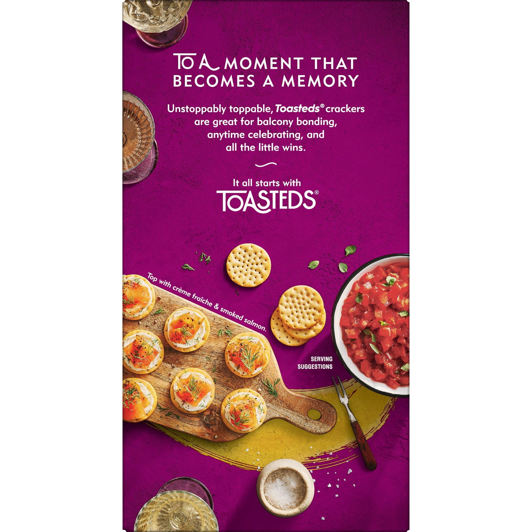 Toasteds Classic Buttercrisp crackers on a charcuterie board