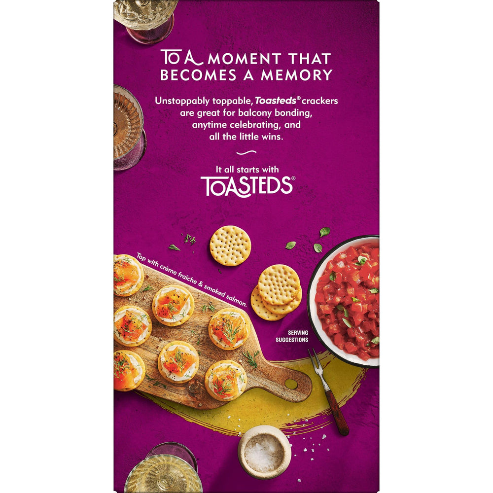 Toasteds Classic Buttercrisp crackers on a charcuterie board
