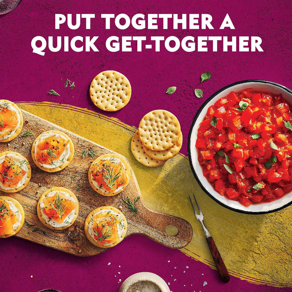 Toasteds Classic Buttercrisp packaging displayed for pantry-ready snacking
