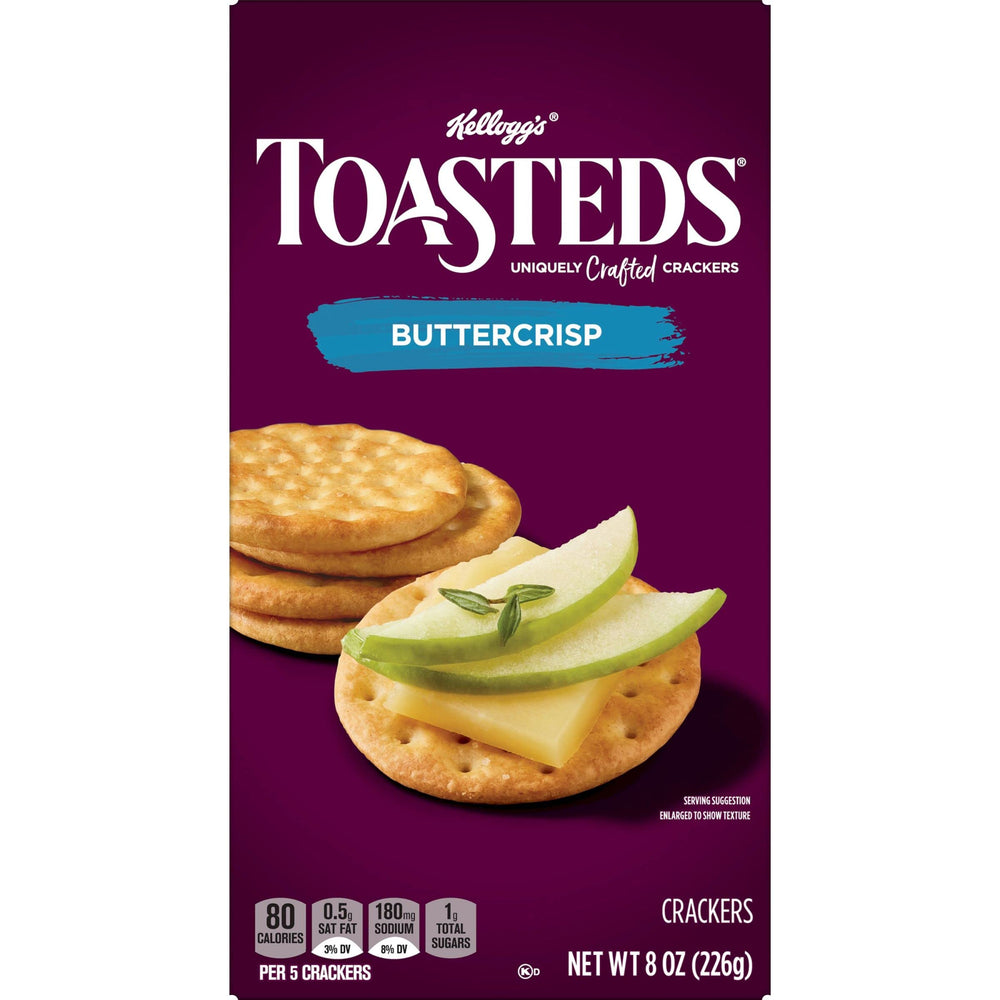 Toasteds Classic Buttercrisp crackers pairing with wine night spreads.