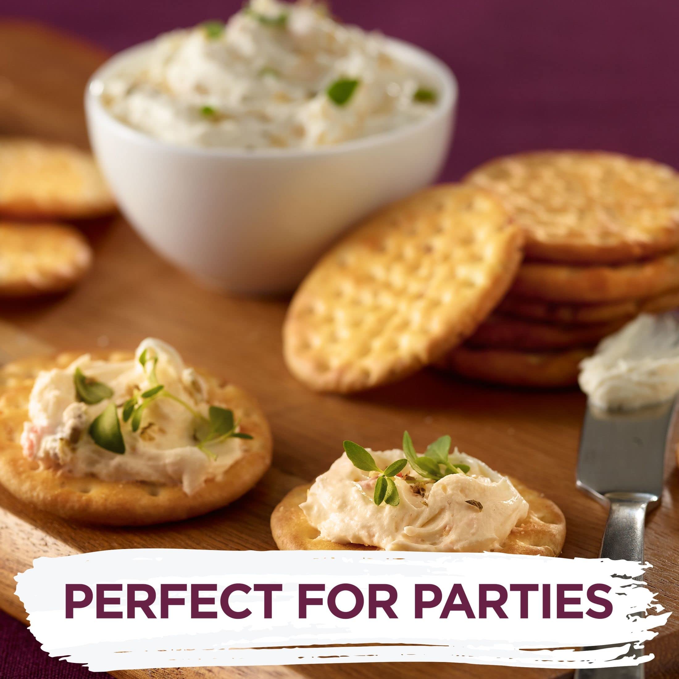 Toasteds Savory Onion Crackers on a snack platter, ideal for sharing at gatherings