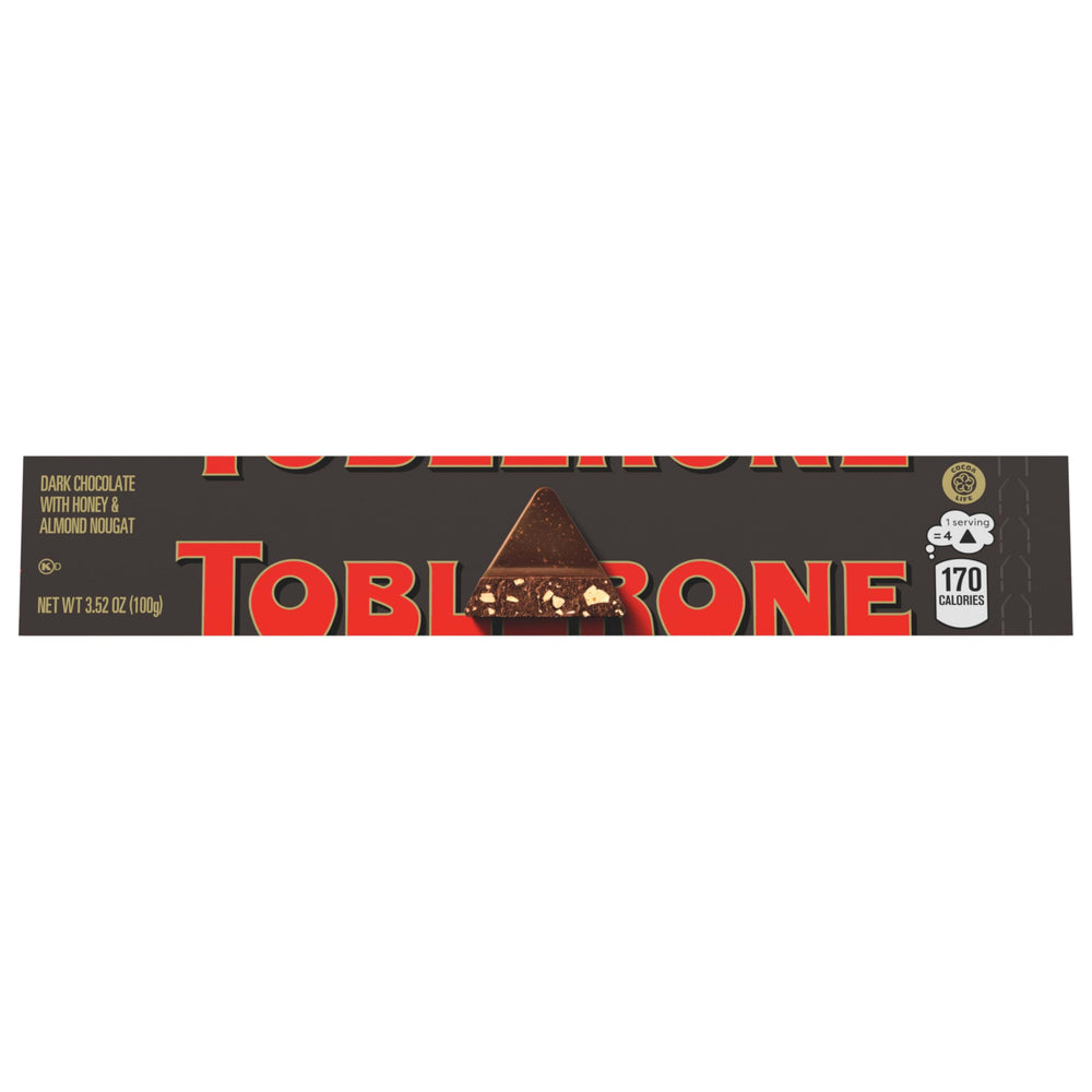 Twenty Toblerone bars arranged for bulk display.