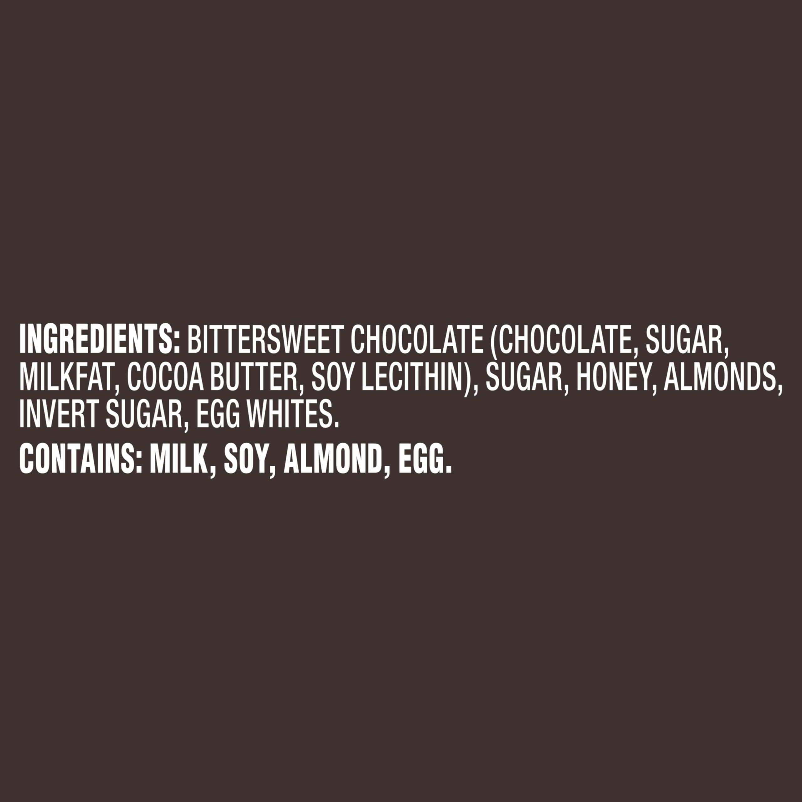High-detail view of peaks and nougat texture in Toblerone.