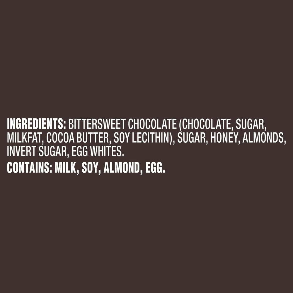 High-detail view of peaks and nougat texture in Toblerone.