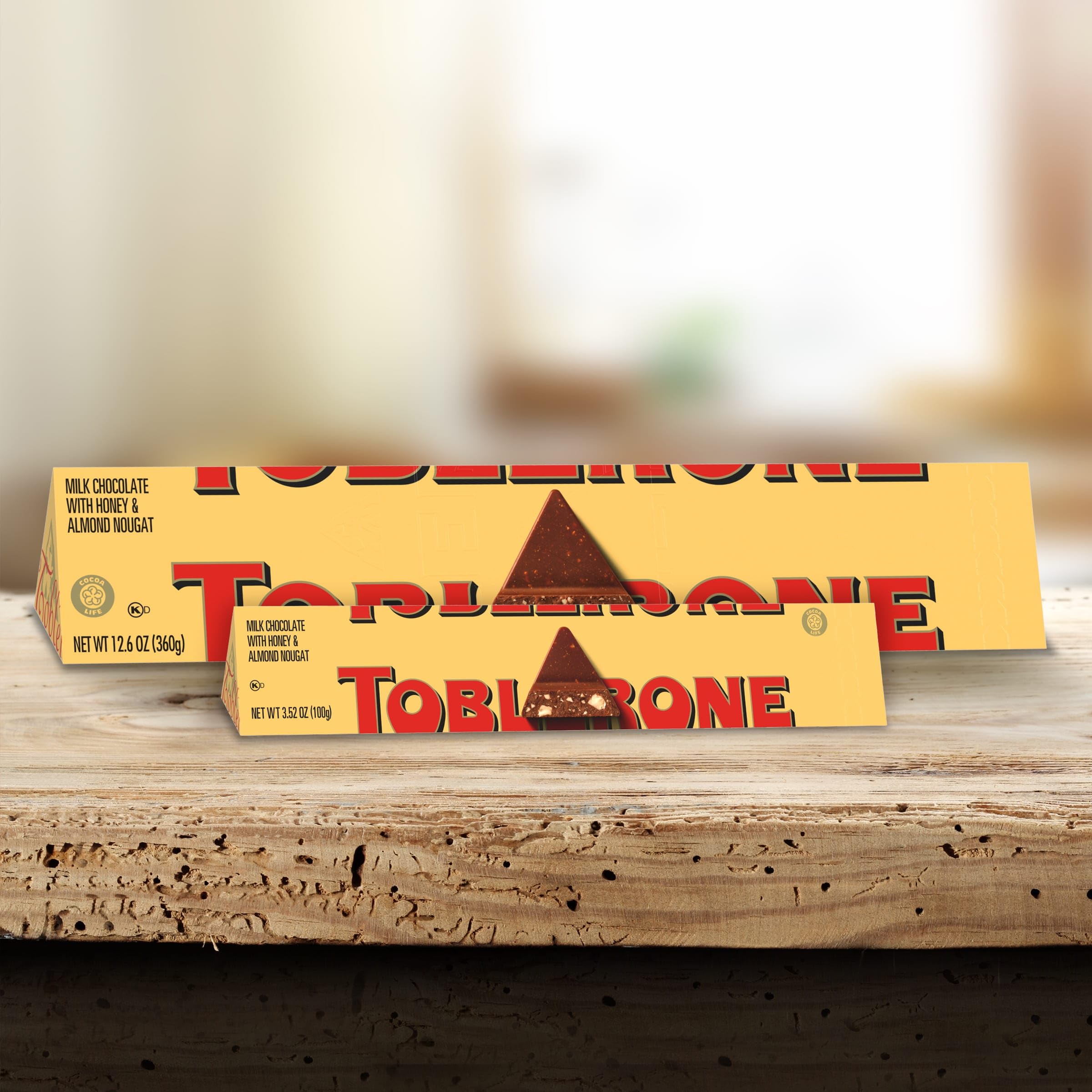 Close-up of Toblerone honey almond nougat chunks for gifting inspiration.