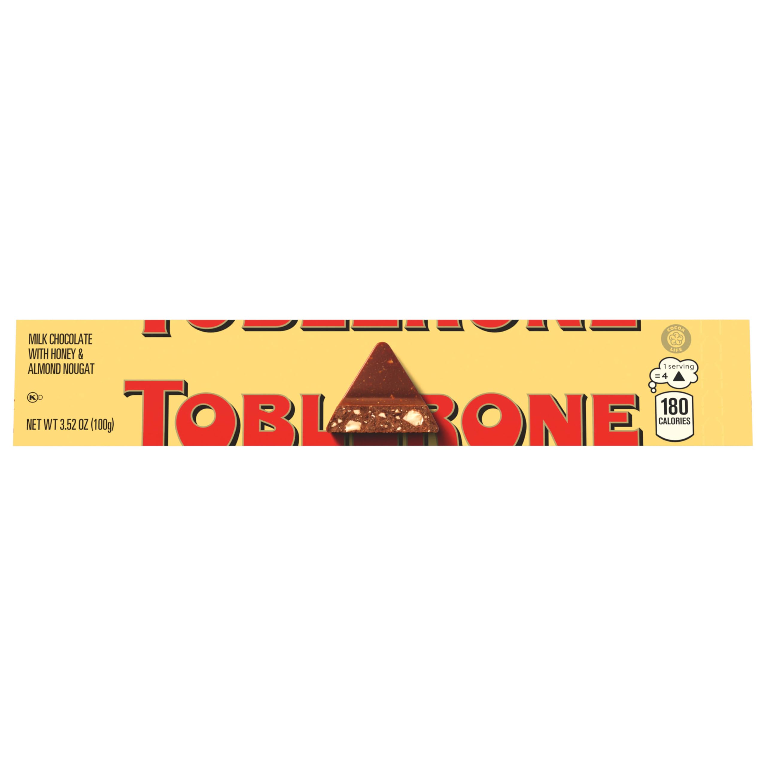 Toblerone bars arranged in a gift basket for sharing at events.