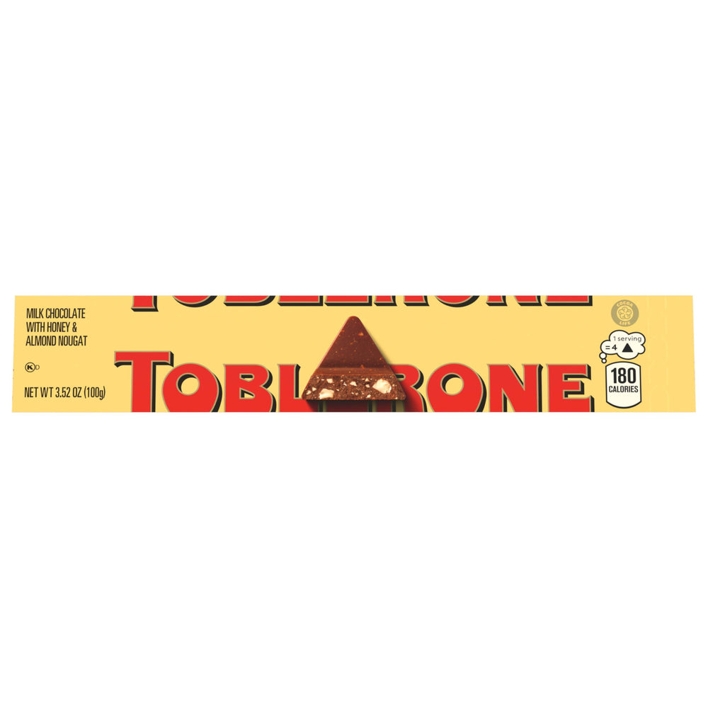 Toblerone bars arranged in a gift basket for sharing at events.