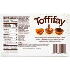 Toffifay golden tray presentation signals premium gifting option.