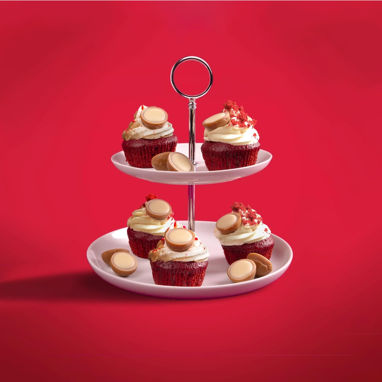 Toffifee White Chocolate pieces on a plate, ideal for dessert moments.
