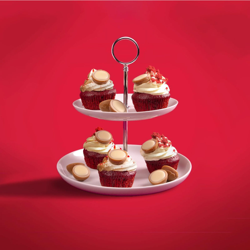 Toffifee White Chocolate pieces on a plate, ideal for dessert moments.
