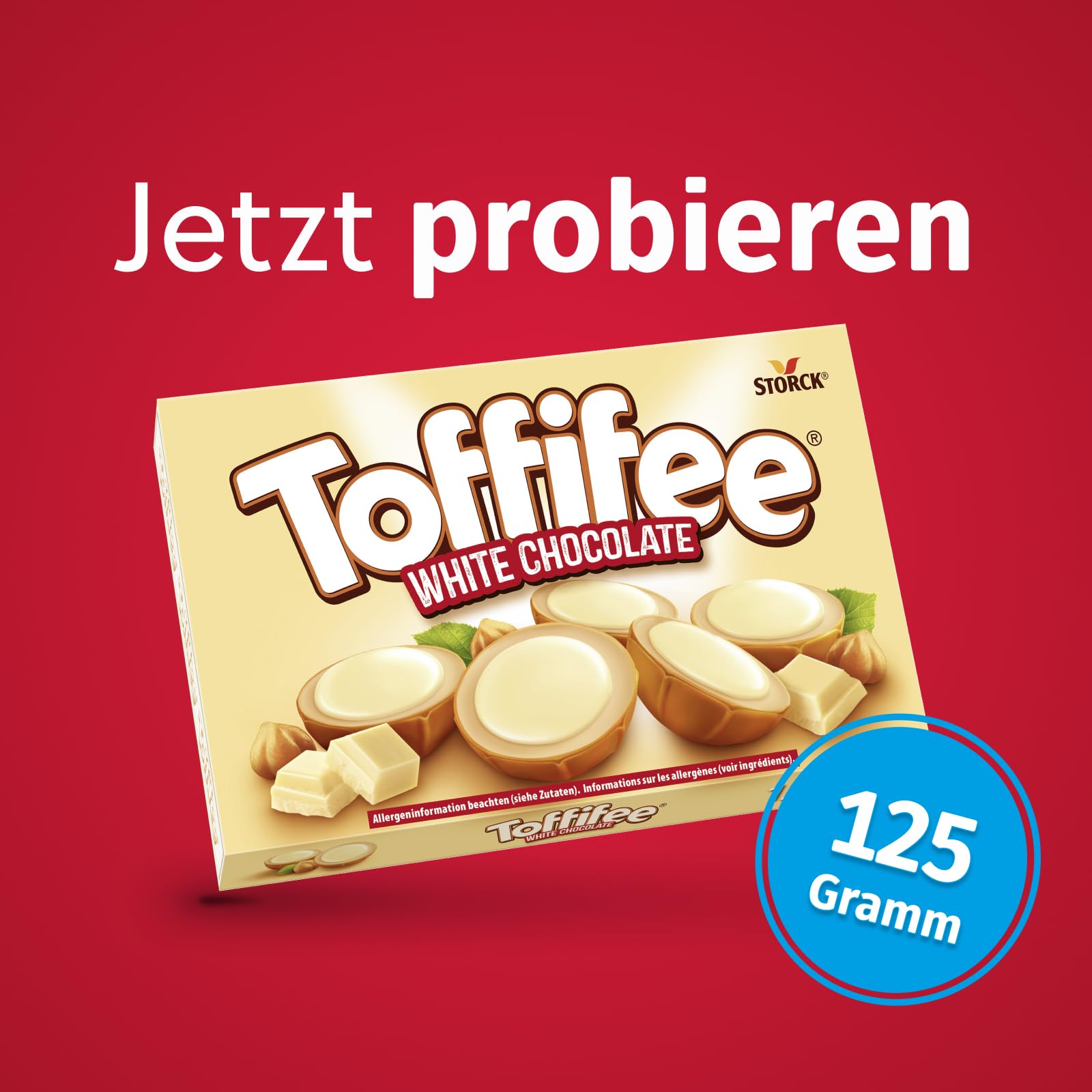 Toffifee White Chocolate packaging box ready for sharing or gifting.