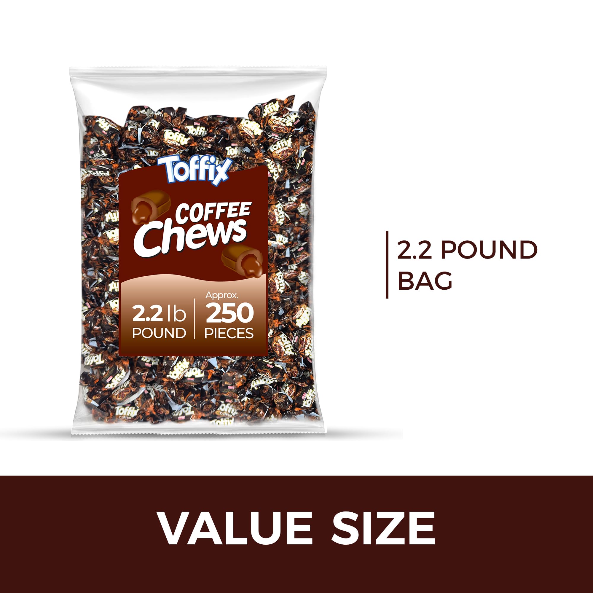 Toffix Coffee Chews bowl display adds color and aroma to events.