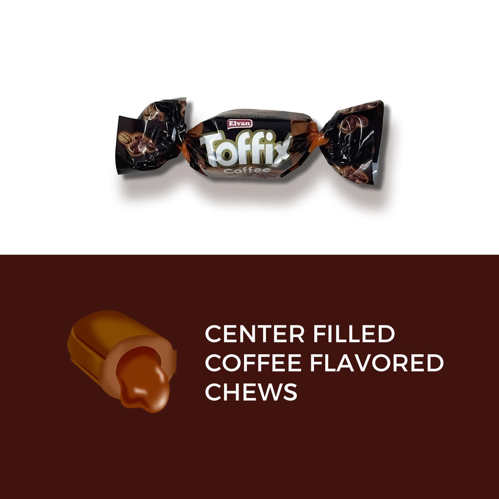 Toffix Coffee Chews on-desk snack offers a gentle caffeine lift during work.