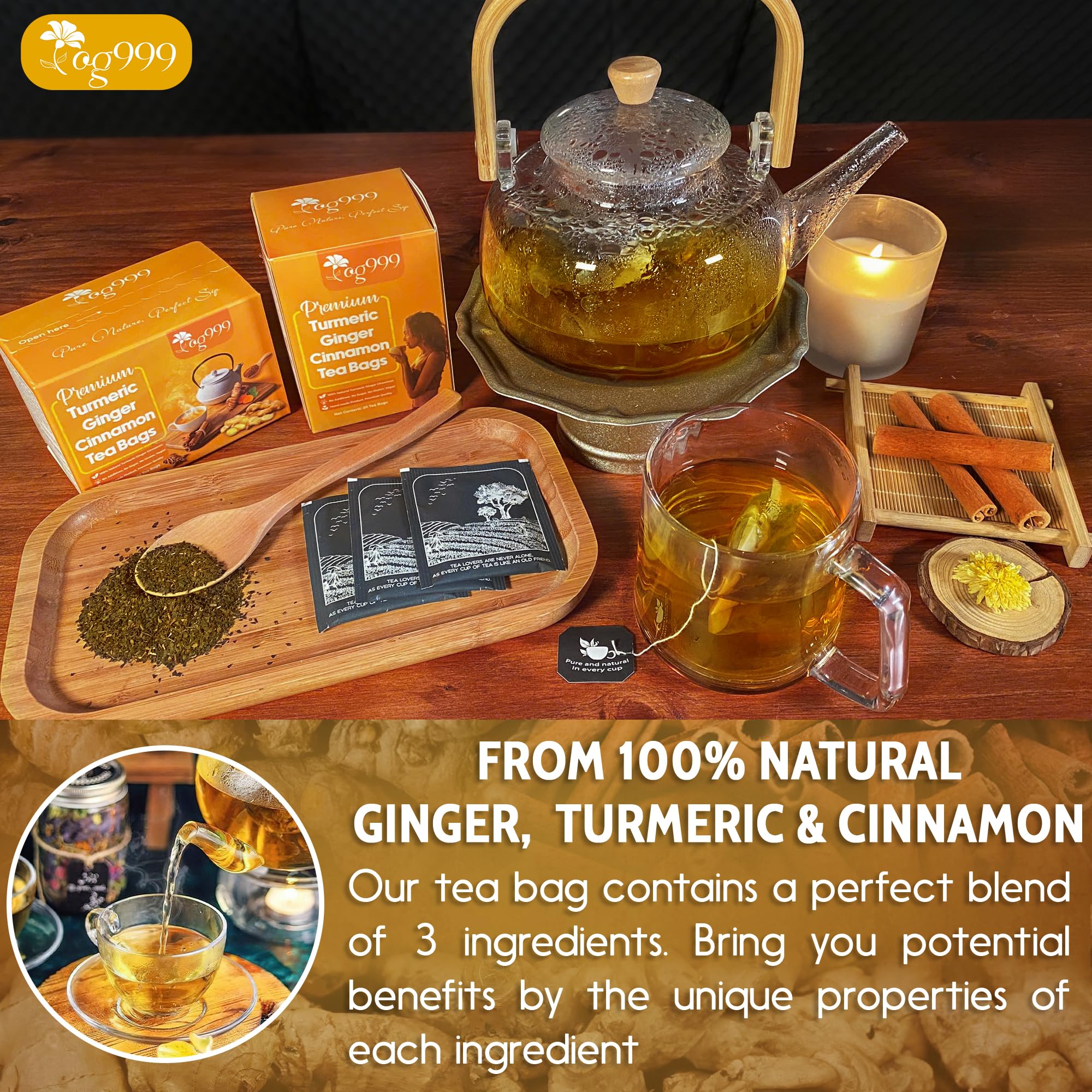 TOG999 biodegradable tea bags made from natural corn fiber