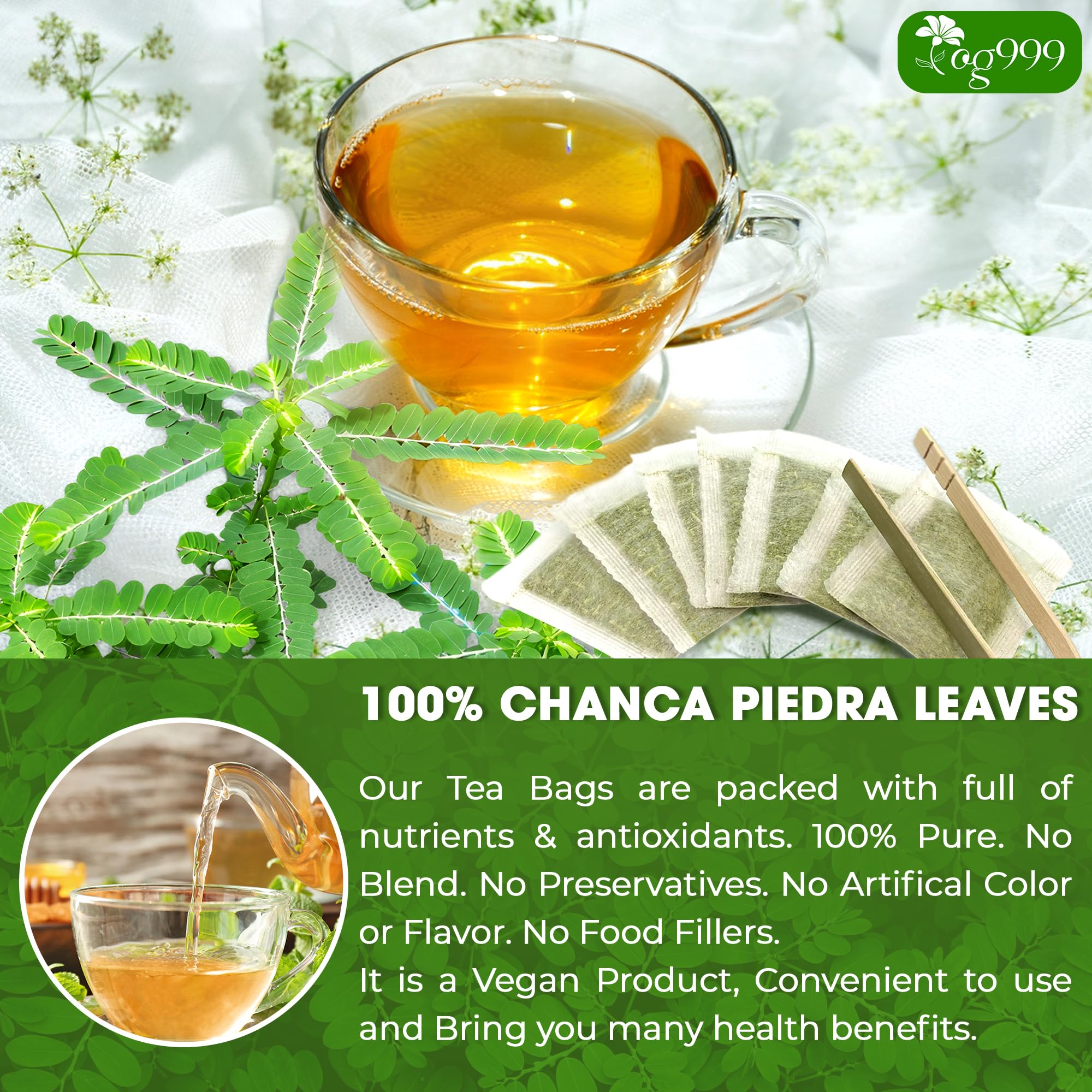 TOG999 chanca-piedra tea leaves sun-dried for rich aroma