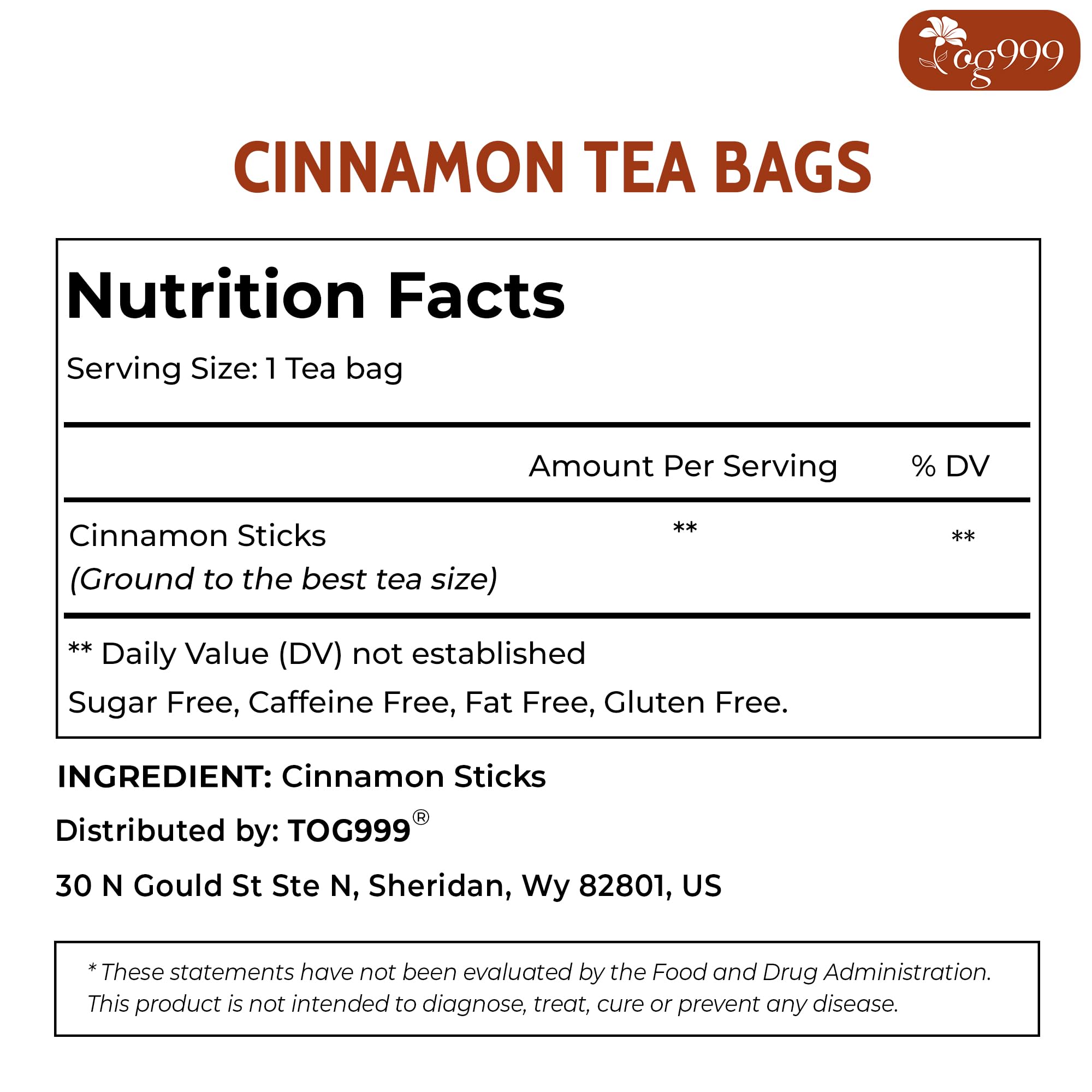 Cinnamon sticks close-up highlighting natural ingredients for TOG999 tea.