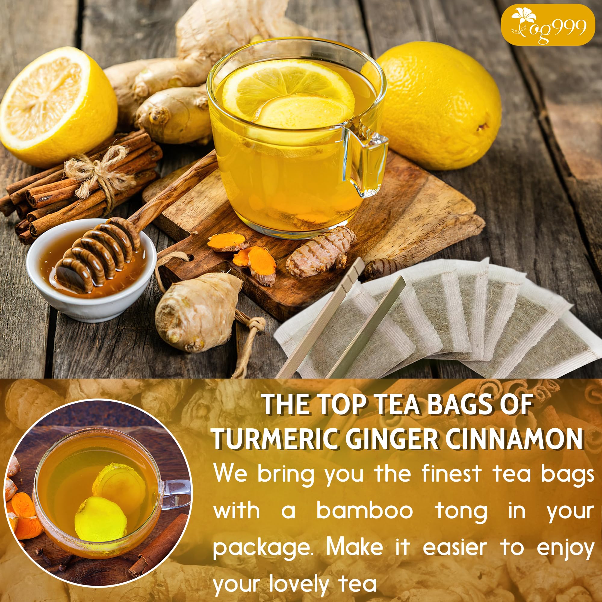 TOG999 premium ingredients in a natural setting suggest farm-to-cup quality.