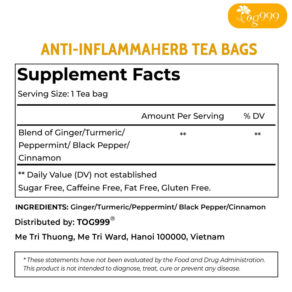TOG999 Ginger-Turmeric-Peppermint blend image showing vibrant color and fresh aroma.