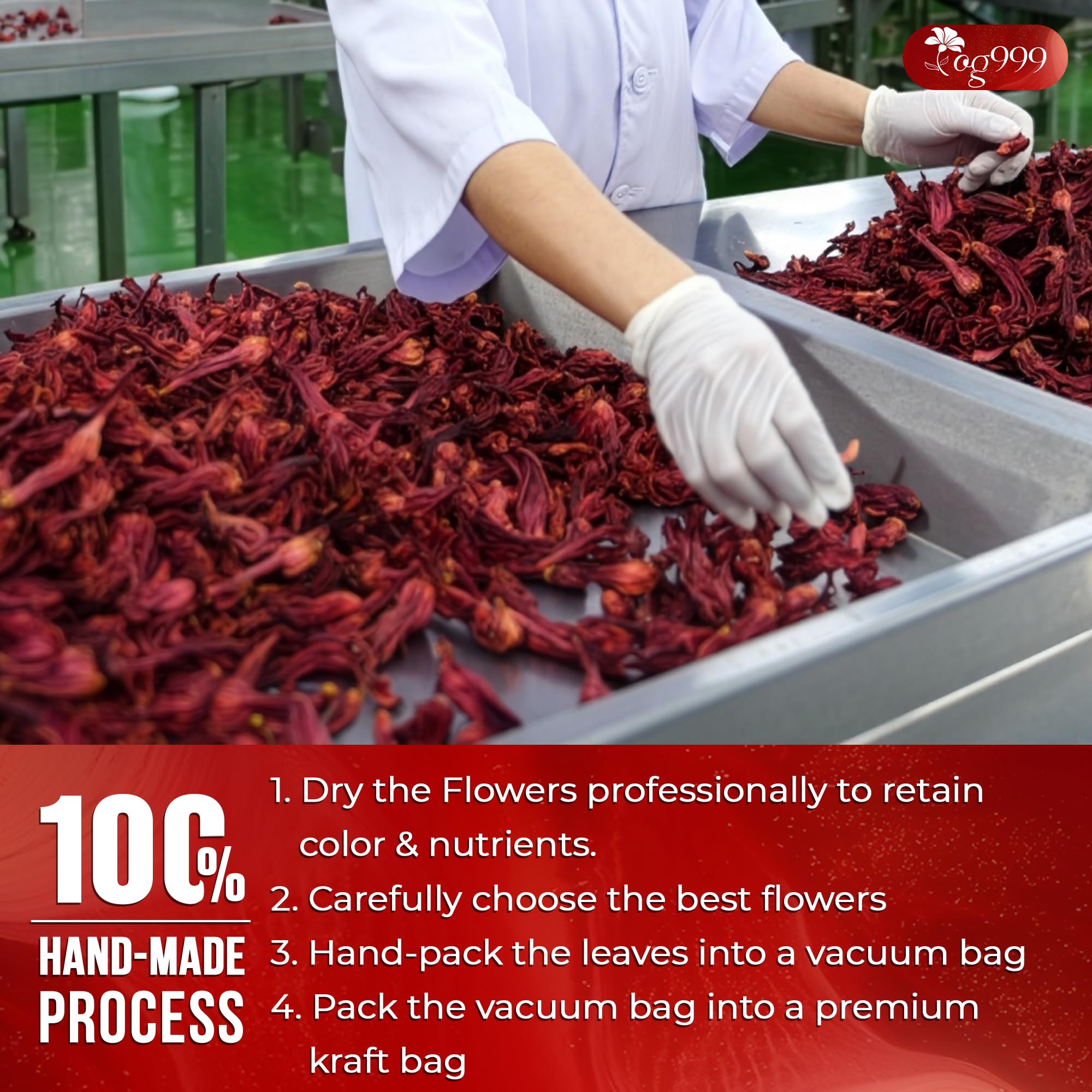 TOG999 hibiscus dried petals for crafts and desserts