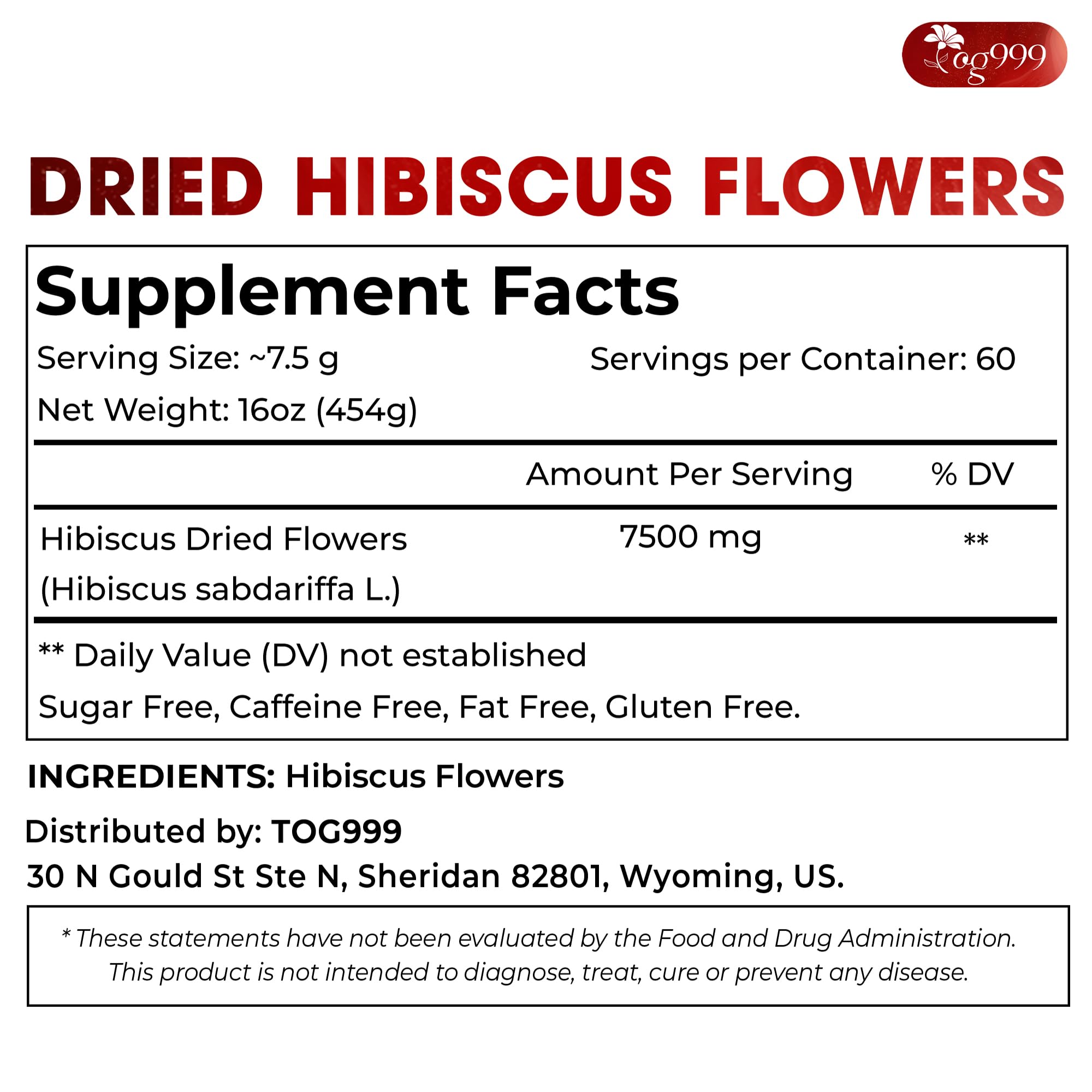 TOG999 hibiscus petals close-up shows vivid color and tart aroma