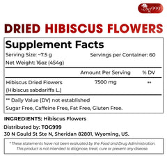 TOG999 hibiscus petals close-up shows vivid color and tart aroma