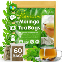 TOG999 premium moringa tea bags packaging highlights eco-friendly design.
