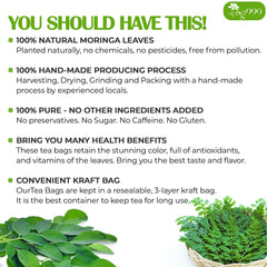 TOG999 sun-dried moringa leaves captured for flavor and aroma.
