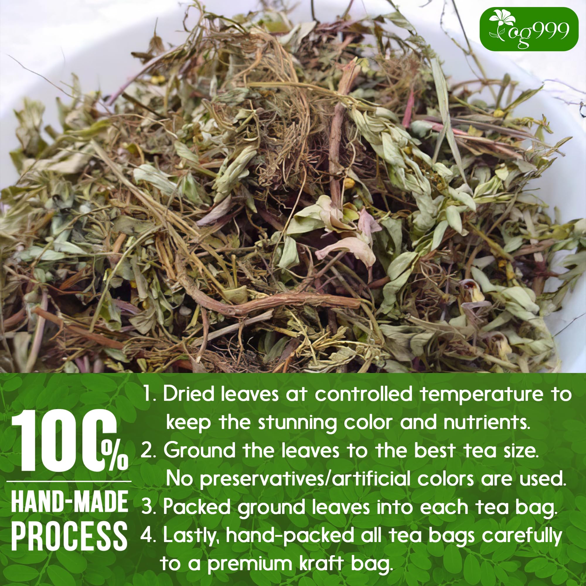 TOG999 tea bags in kraft packaging reinforcing eco-friendly freshness