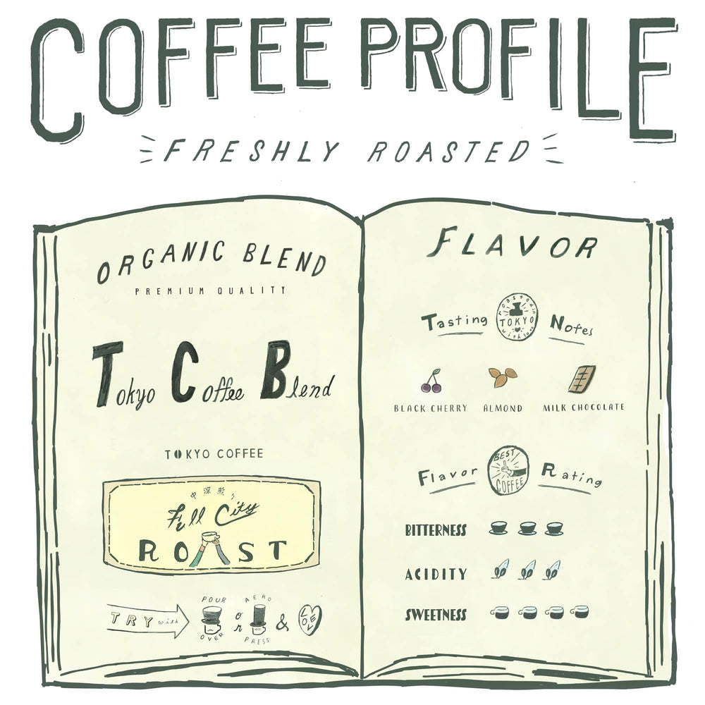 Tokyo Coffee Organic Blend pour-over setup illustrating precise extraction and balance