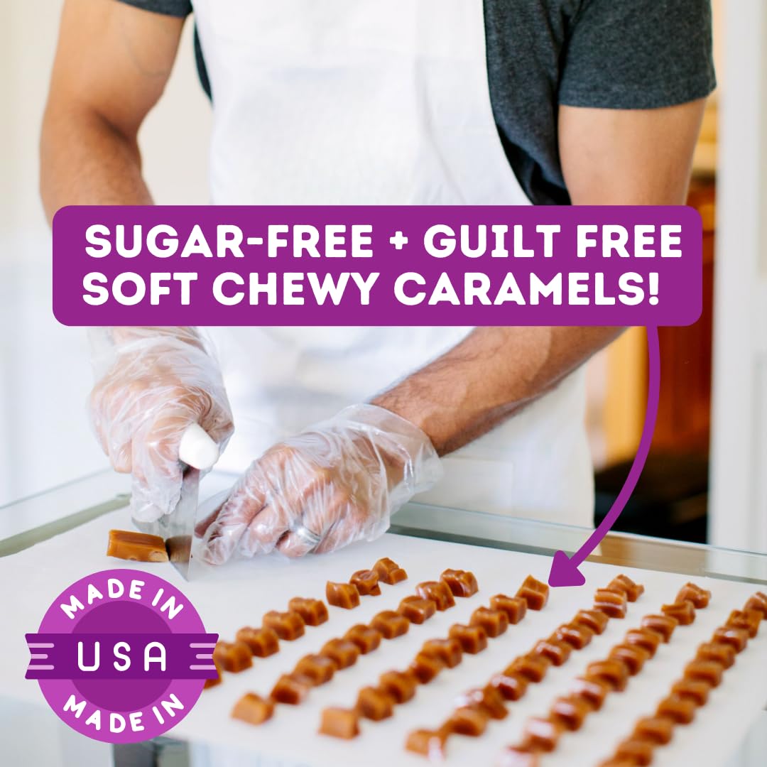 Tom & Jenny's individually wrapped caramels, convenient sharing and portion control.