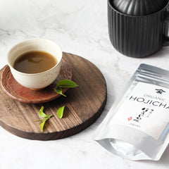 Tomosan Hojicha golden brew with rich texture and mellow finish