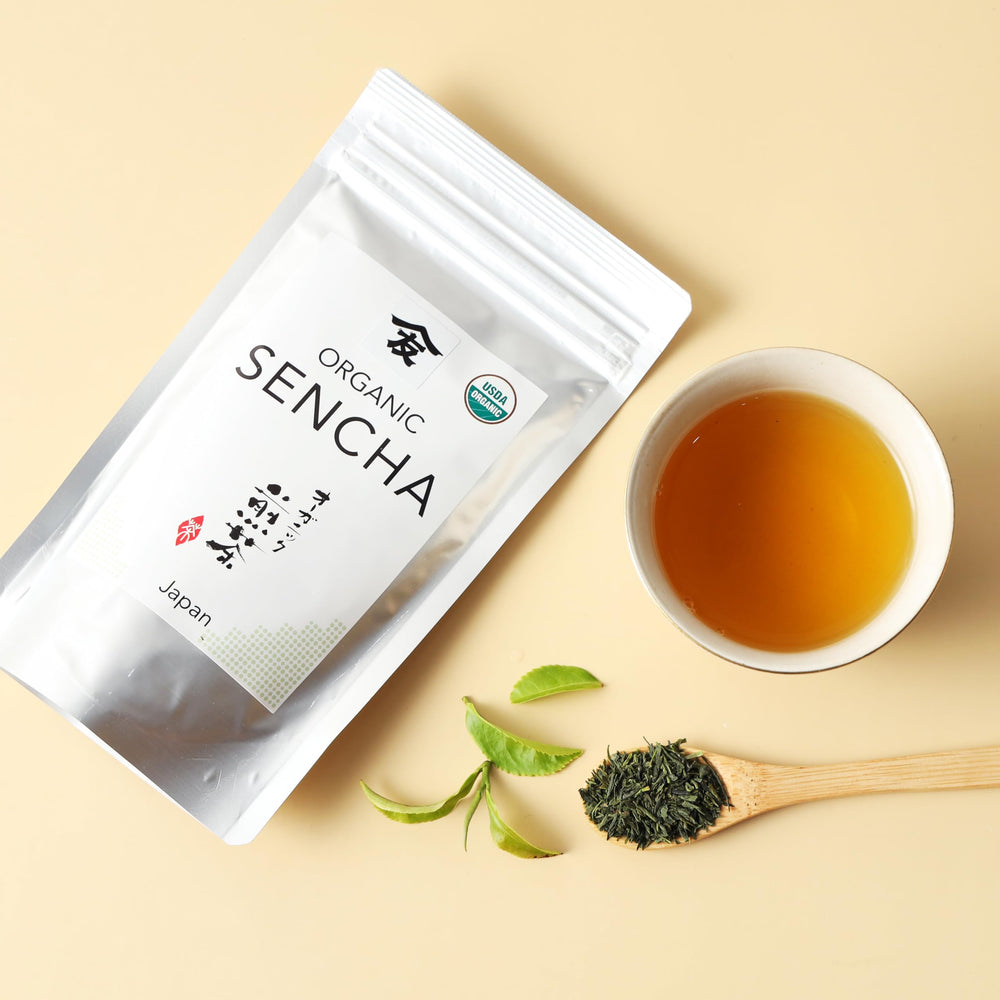 Organic certification label beside TOMOSAN packaging emphasizes purity.