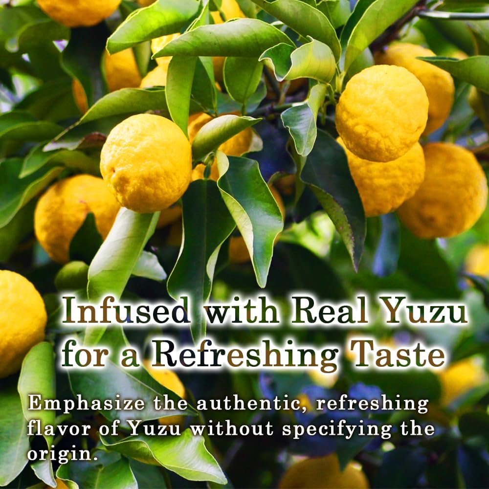 Tomosan Yuzu Dashi packaging on kitchen shelf, convenient for quick meals.