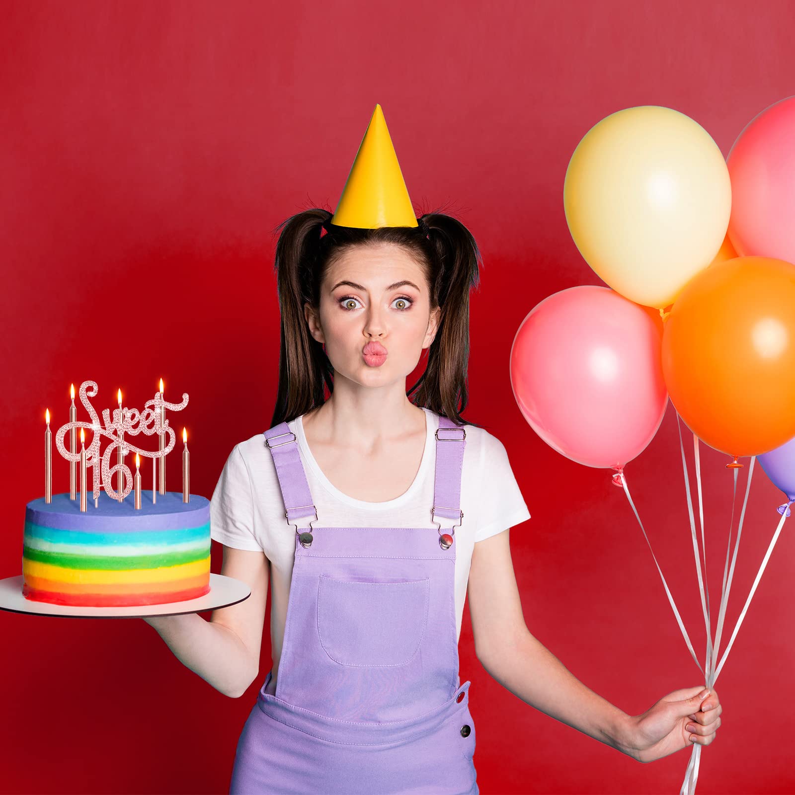 Tondiamo Sweet 16 cake decor set perfect for cupcakes and cakes