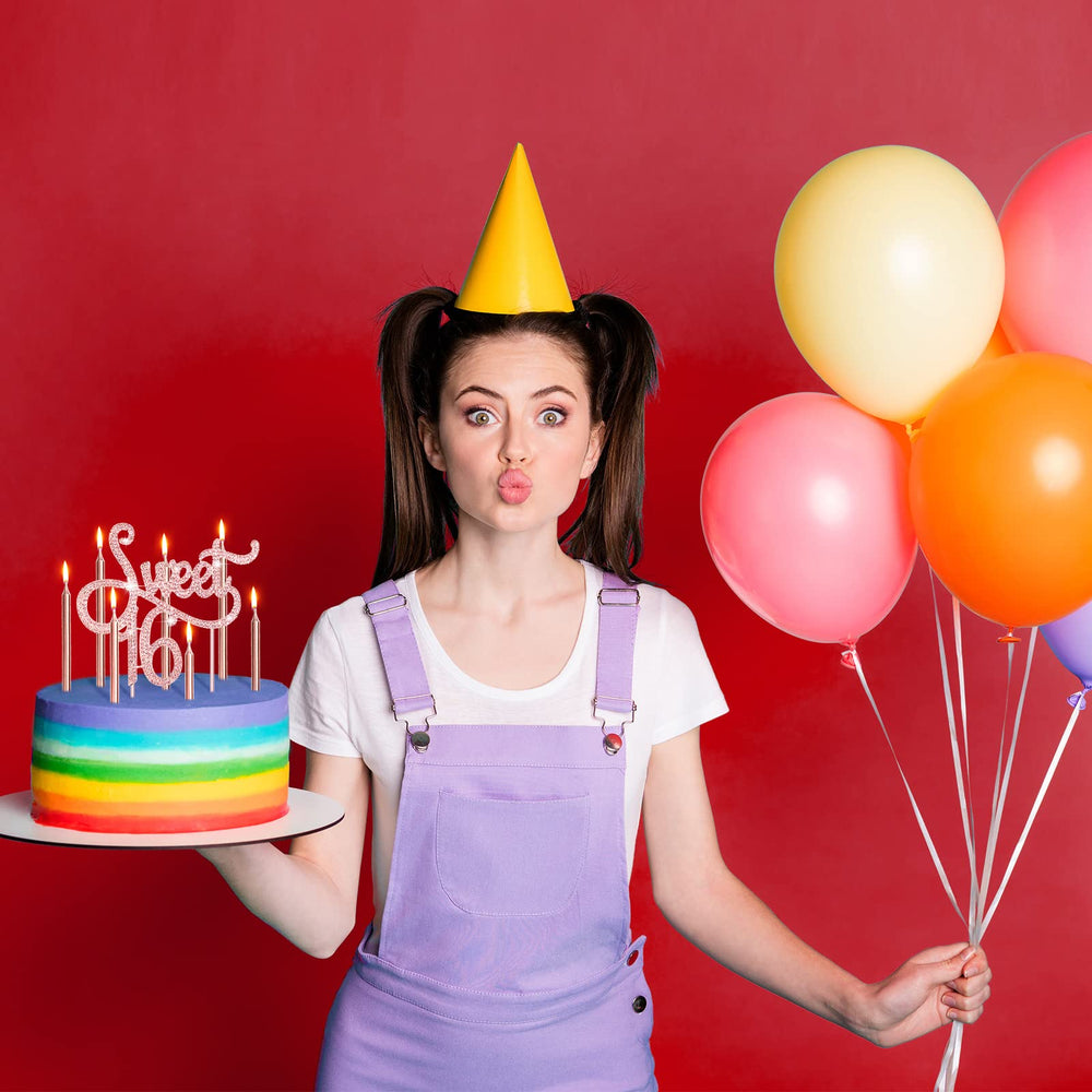 Tondiamo Sweet 16 cake decor set perfect for cupcakes and cakes