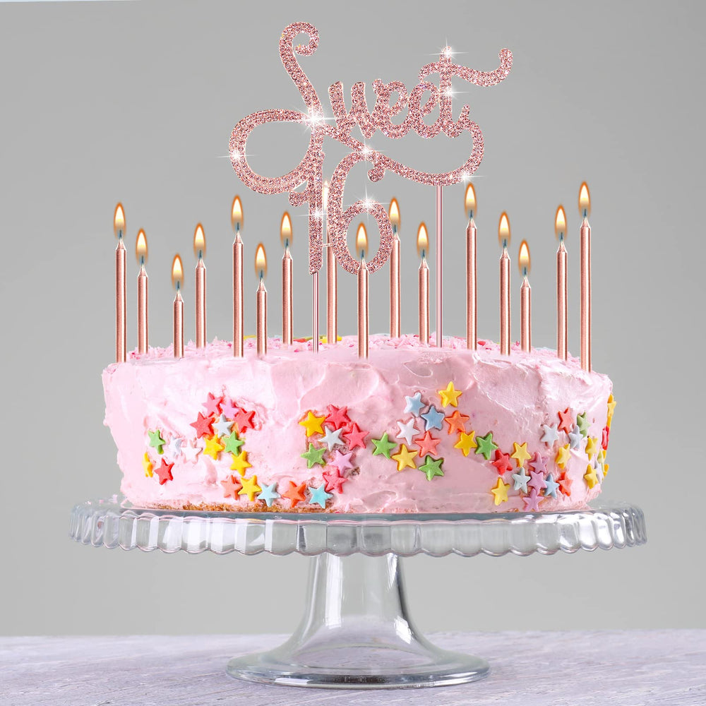 Tondiamo pink glitter letters topper enhances party ambiance