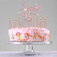 Tondiamo pink glitter letters topper enhances party ambiance