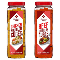 Tone's Chicken Bouillon Cubes close-up, ready to flavor soups and stews.