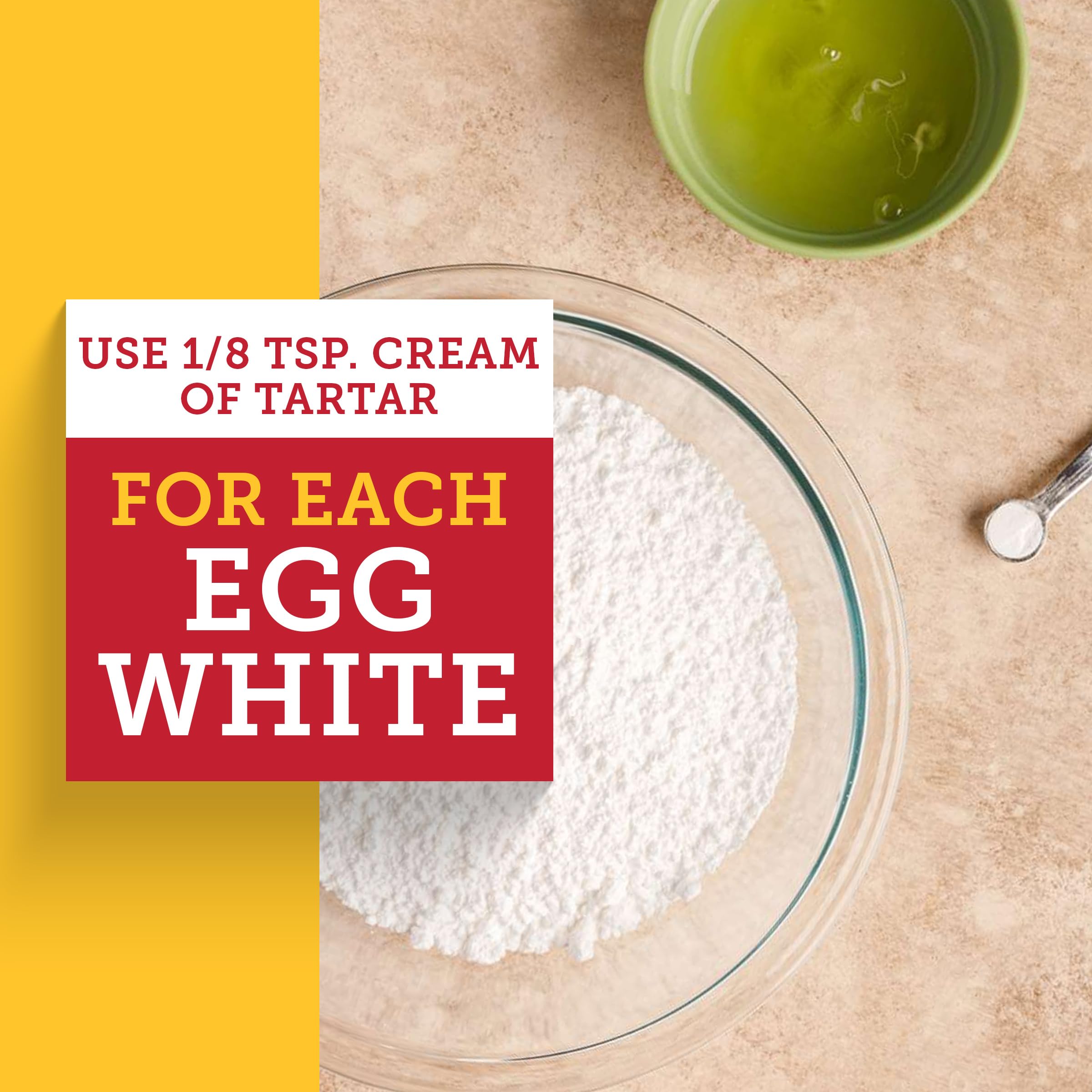 Tone's Cream of Tartar whipped cream holds shape for toppings