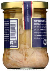 Tonnino tuna can close-up showing oil-rich texture and ready-to-use protein option.