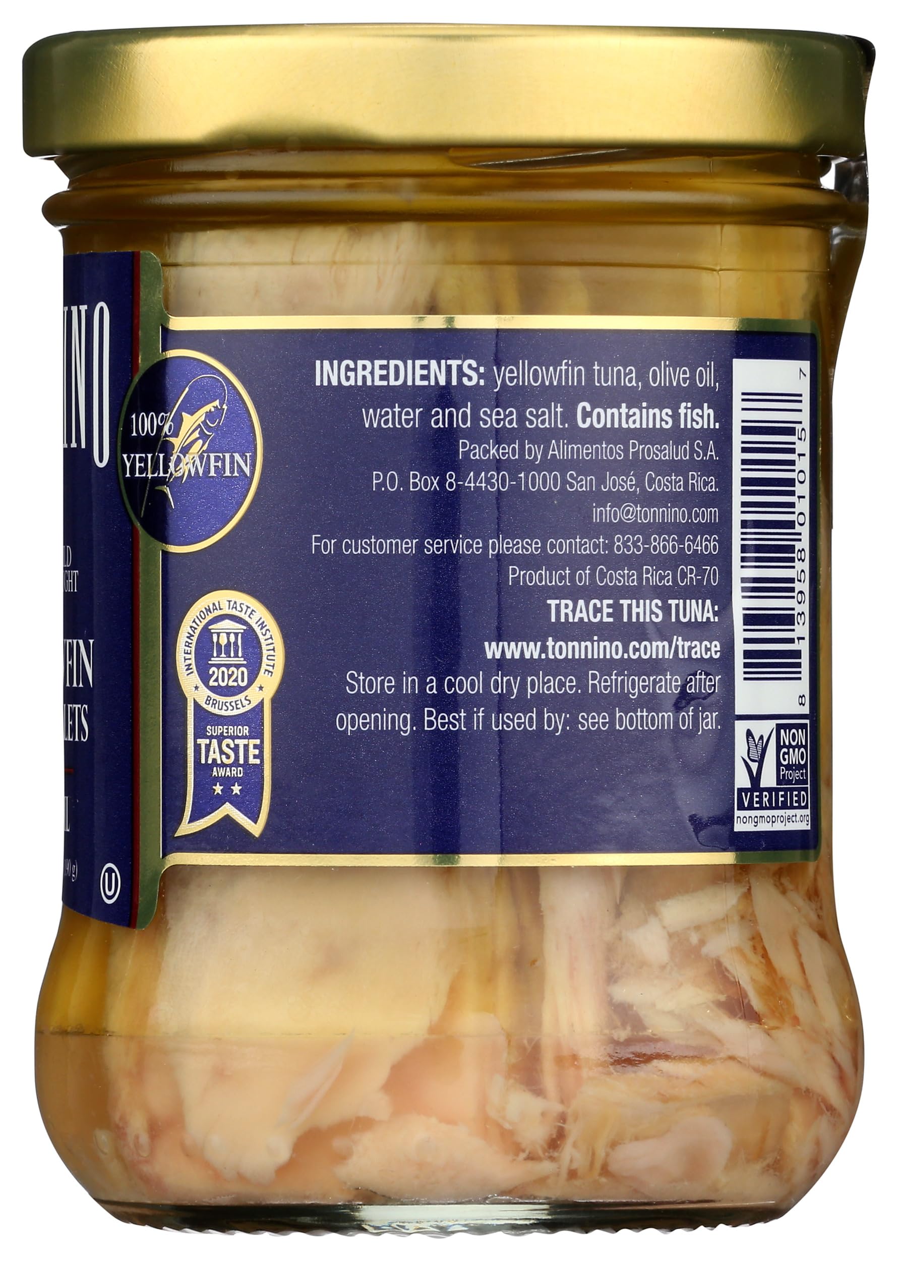 Tonnino tuna in elegant kitchen setup suggests premium pantry staple.