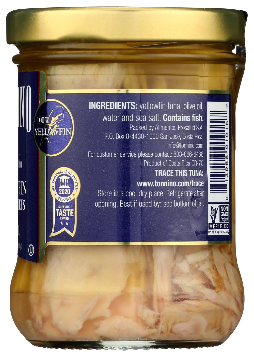 Tonnino tuna in elegant kitchen setup suggests premium pantry staple.