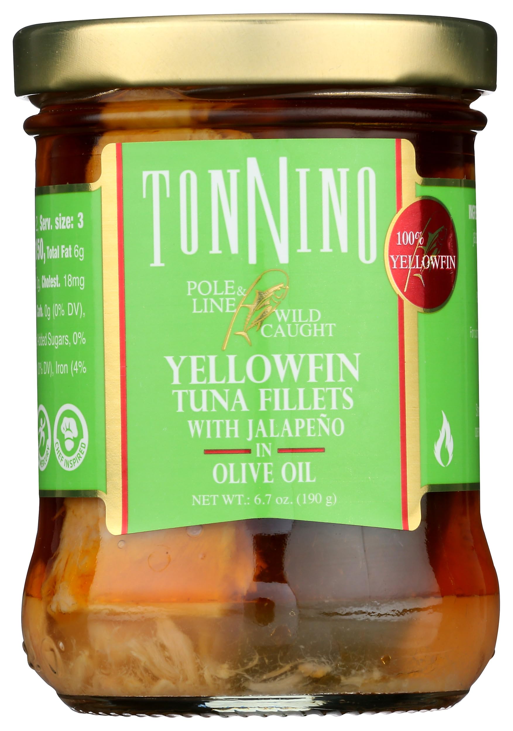 Tonnino Jalapeño Tuna can front showing bold flavor for quick meals.