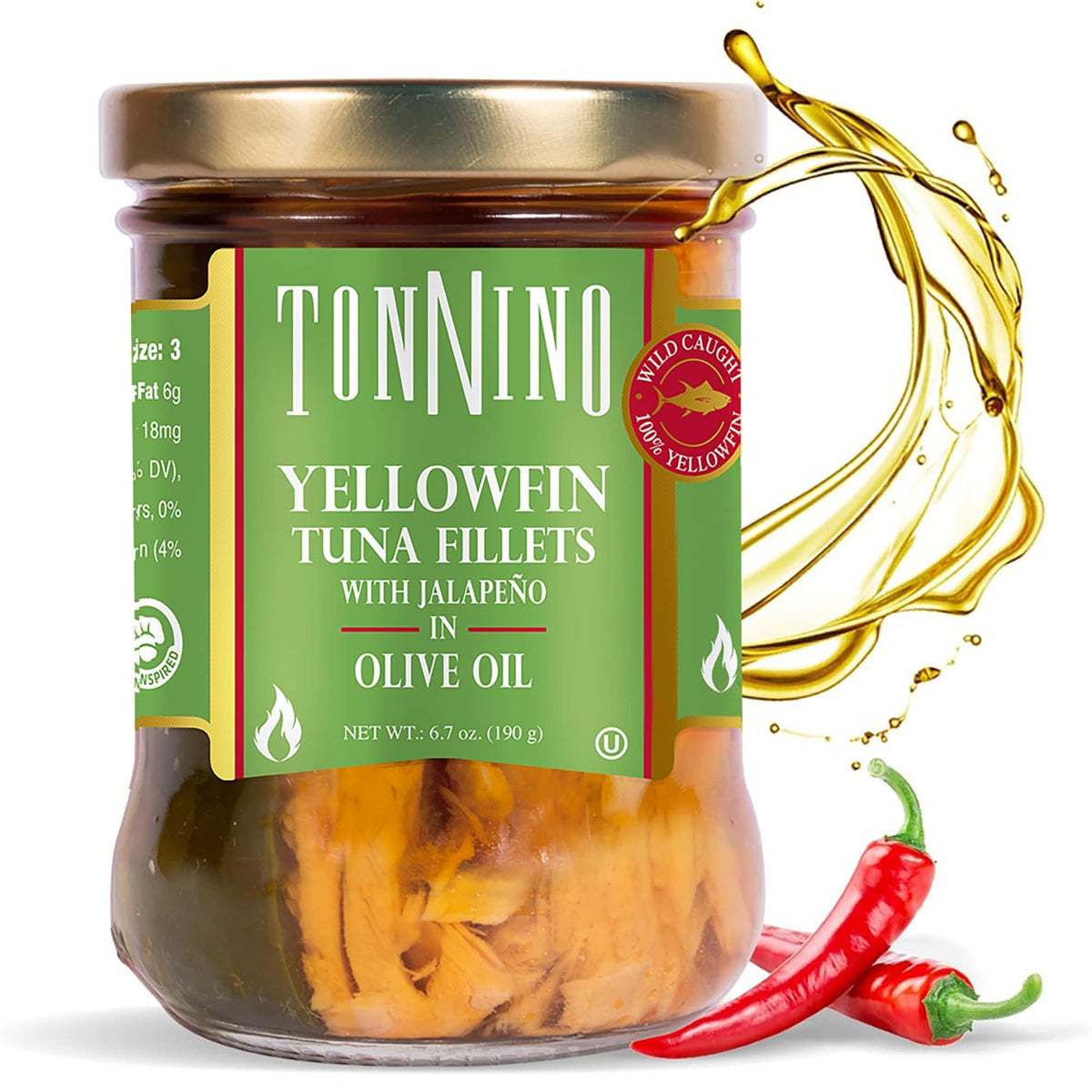 Tonnino yellowfin tuna jalapeno packaging shows convenient ready-to-eat meals.