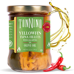 Tonnino yellowfin tuna jalapeno packaging shows convenient ready-to-eat meals.