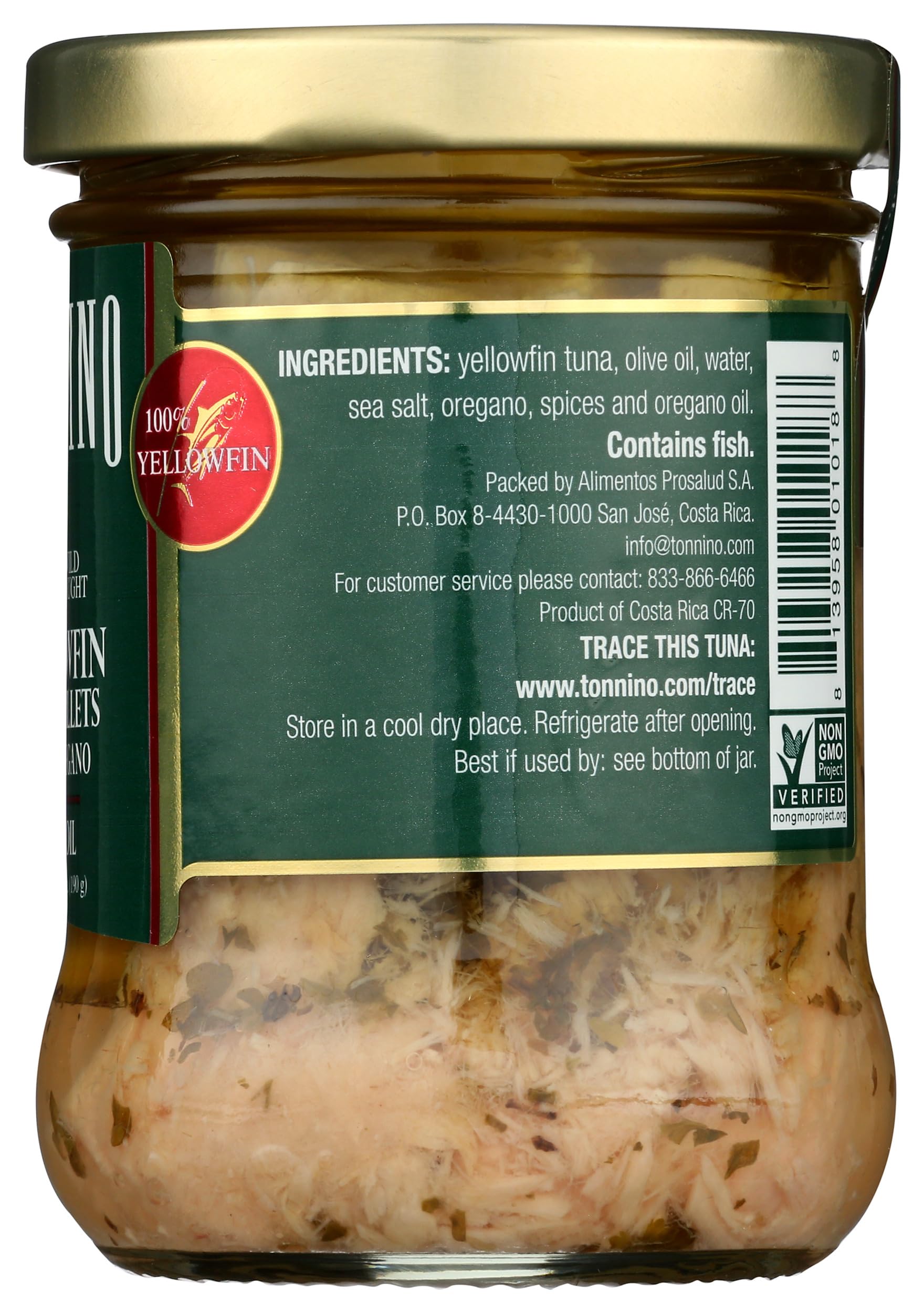 Tonnino Yellowfin tuna on grocery display suggests easy pantry staple.